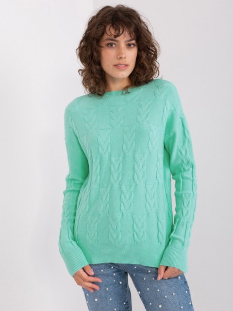 Sweter AT-SW-2340.10 mietowy