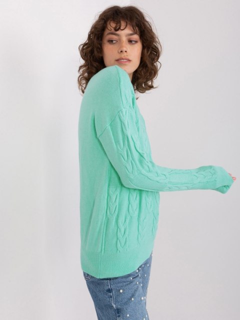 Sweter AT-SW-2340.10 mietowy