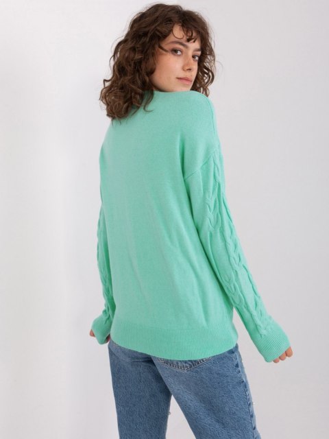 Sweter AT-SW-2340.10 mietowy