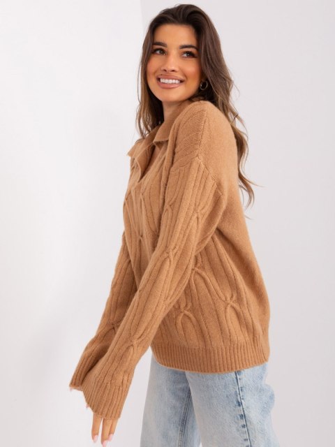 Sweter AT-SW-2349-2.27 camelowy