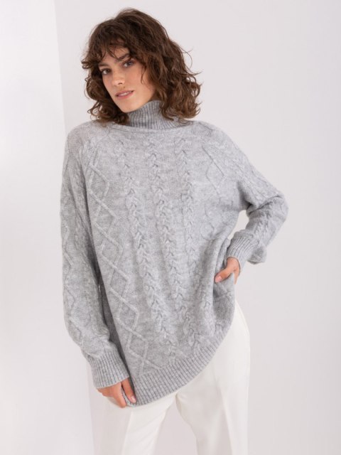 Sweter AT-SW-2355-2.19P szary