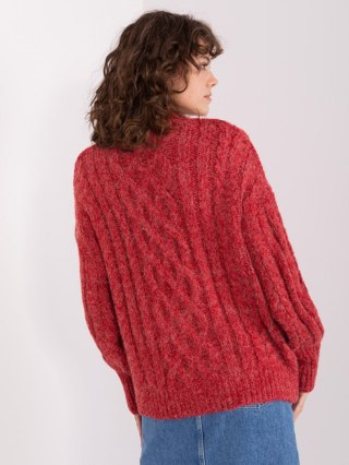 Sweter AT-SW-2363-2.04P ciemny czerwony