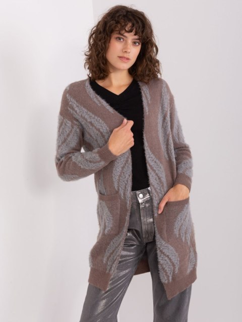 Sweter AT-SW-234501.00P ciemny brązowy