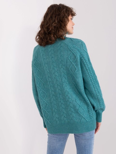 Sweter AT-SW-2355-2.12P turkusowy