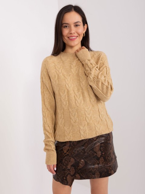 Sweter AT-SW-2340.22 camelowy