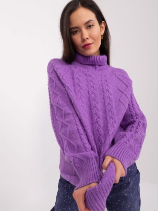 Sweter AT-SW-2355-2.19P fioletowy