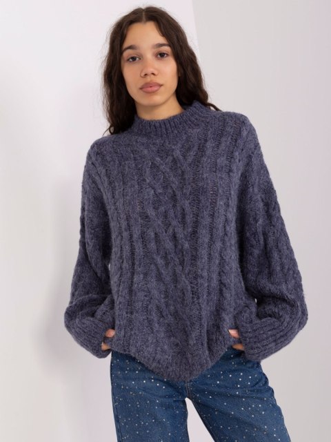 Sweter AT-SW-2363-2.11P granatowy