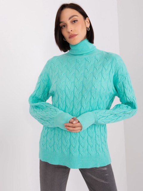 Sweter AT-SW-2348.88 mietowy