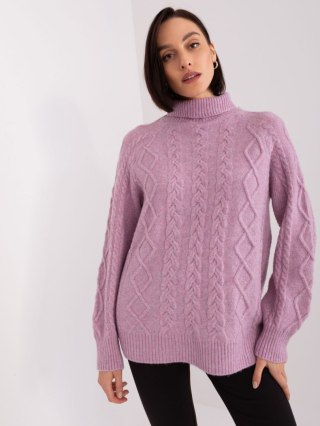 Sweter AT-SW-2355-2.19P fioletowy