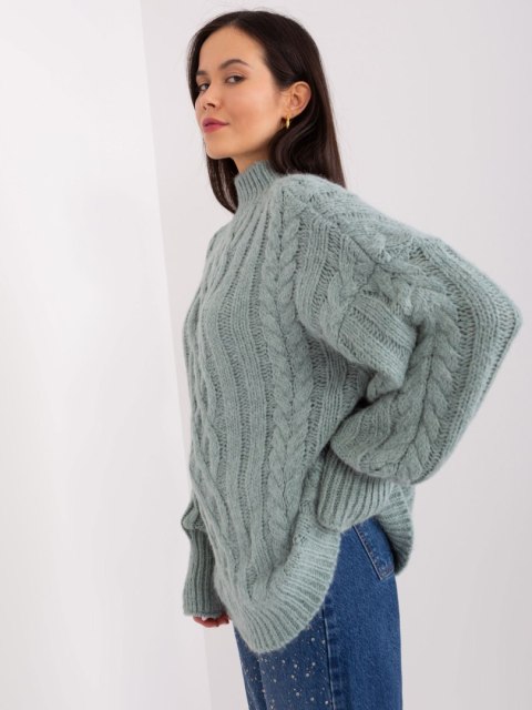 Sweter AT-SW-2363-2.04P mietowy