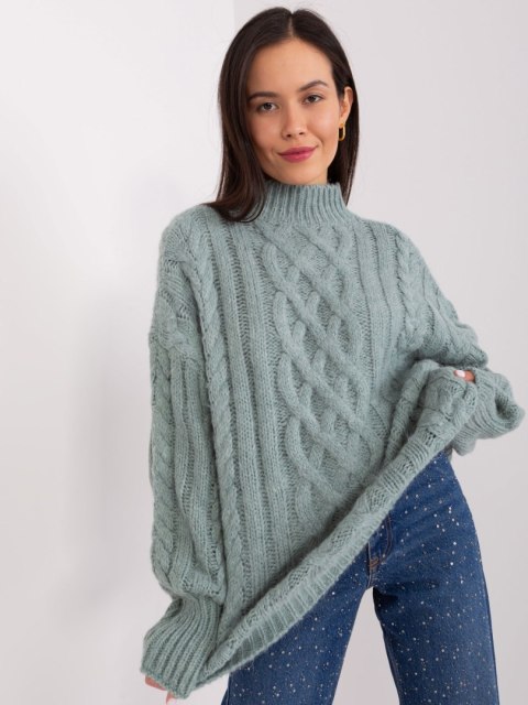 Sweter AT-SW-2363-2.04P mietowy