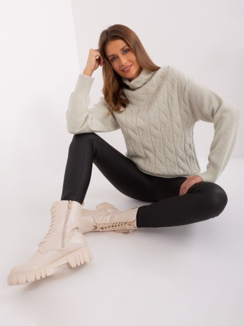 Sweter AT-SW-23401.97P mietowy