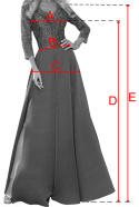 309-1 AMBER elegancka koronkowa długa suknia z dekoltem - BORDOWA - M