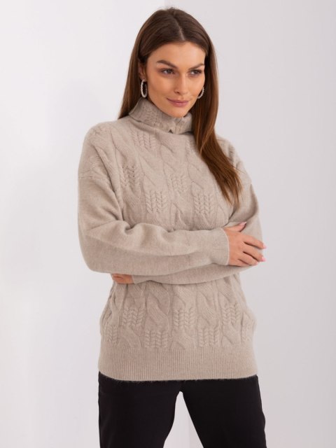 Sweter AT-SW-23401.97P ciemny bezowy