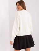 Sweter rozpinany oversize na guziki ecru Rue Paris