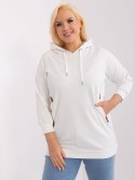 Bluza damska ecru plus size ze ściągaczami