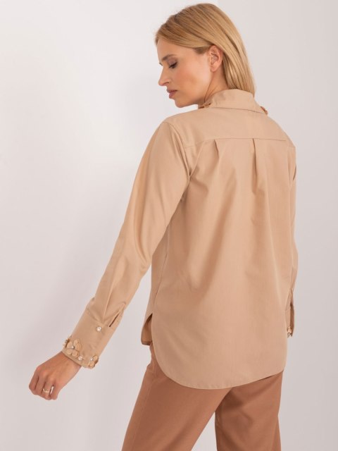 Koszula LK-KS-509574.71 ciemny bezowy L/XL