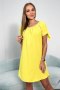 Sukienka letnia oversize wiązana na rękawach żółta