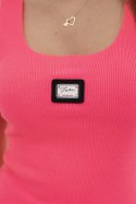Bluzka prążkowana top letni różowy neon bokserka