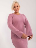 Tunika sukienka casoulowa ciemnoróżowa plus size