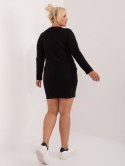 Tunika sukienka casoulowa czarna plus size