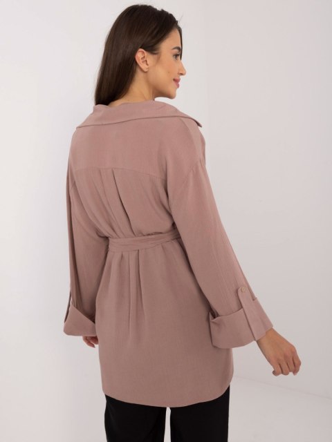 Koszula LK-KS-509698.79 ciemny bezowy L/XL