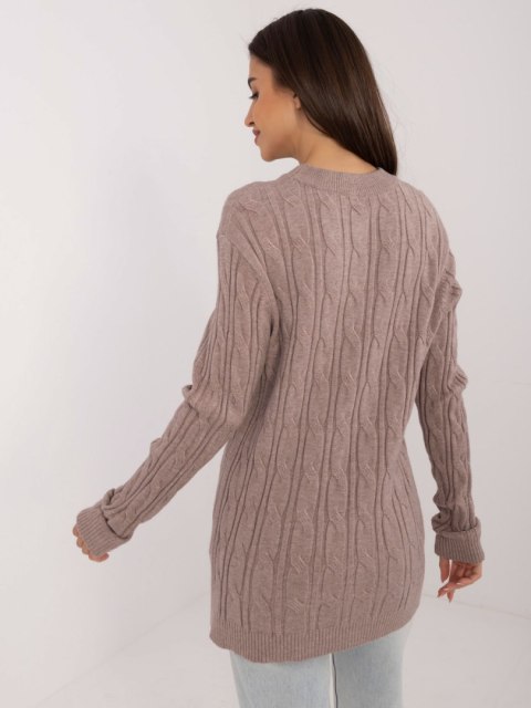 Sweter AT-SW-2343.88 ciemny bezowy