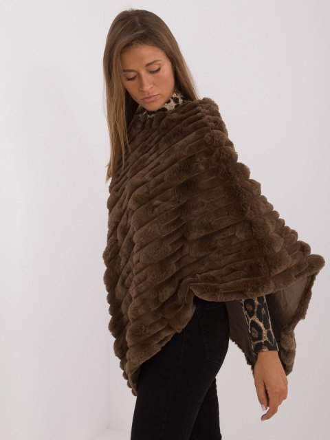 Poncho AT-PN-2347.88 ciemny brązowy