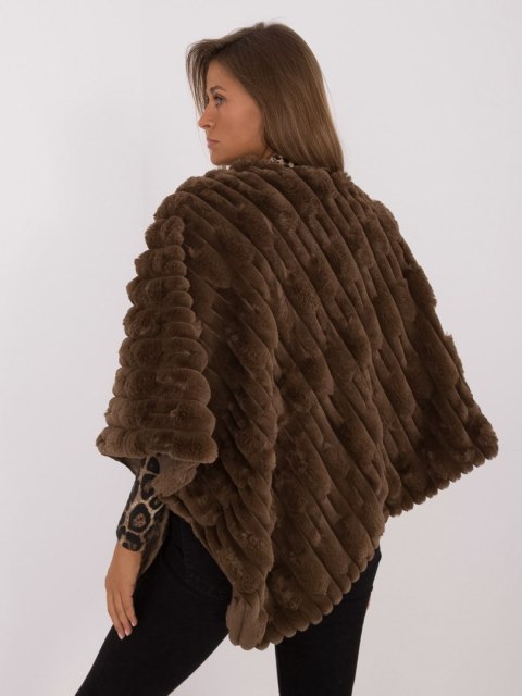 Poncho AT-PN-2347.88 ciemny brązowy