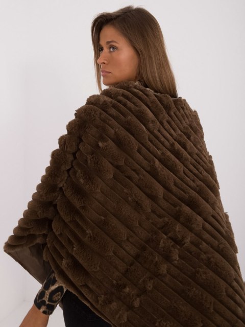 Poncho AT-PN-2347.88 ciemny brązowy