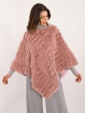 Poncho AT-PN-2347.88 ciemny różowy