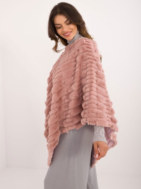 Poncho AT-PN-2347.88 ciemny różowy