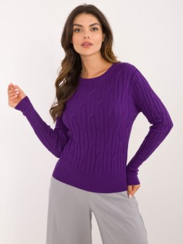 Sweter AT-SW-2338-2.61 ciemny fioletowy