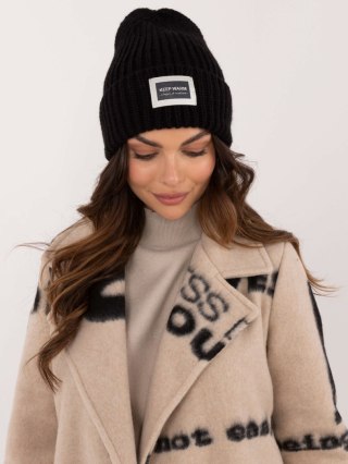 Czapka zimowa czarna beanie Rue Paris