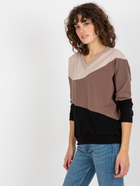 Bluza RV-BL-8461.32P czarno-beżowy