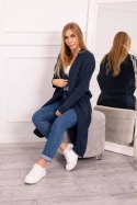 Sweter kardrigan z rękawami typu nietoperz jeansowy