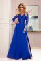 309-2 AMBER elegancka koronkowa długa suknia z dekoltem - CHABROWA - L